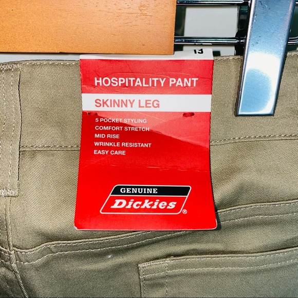 NEW Genuine Dickies Hospitality Khaki Pants Skinny Leg Pants Women’s Size 13 - Picture 8 of 11